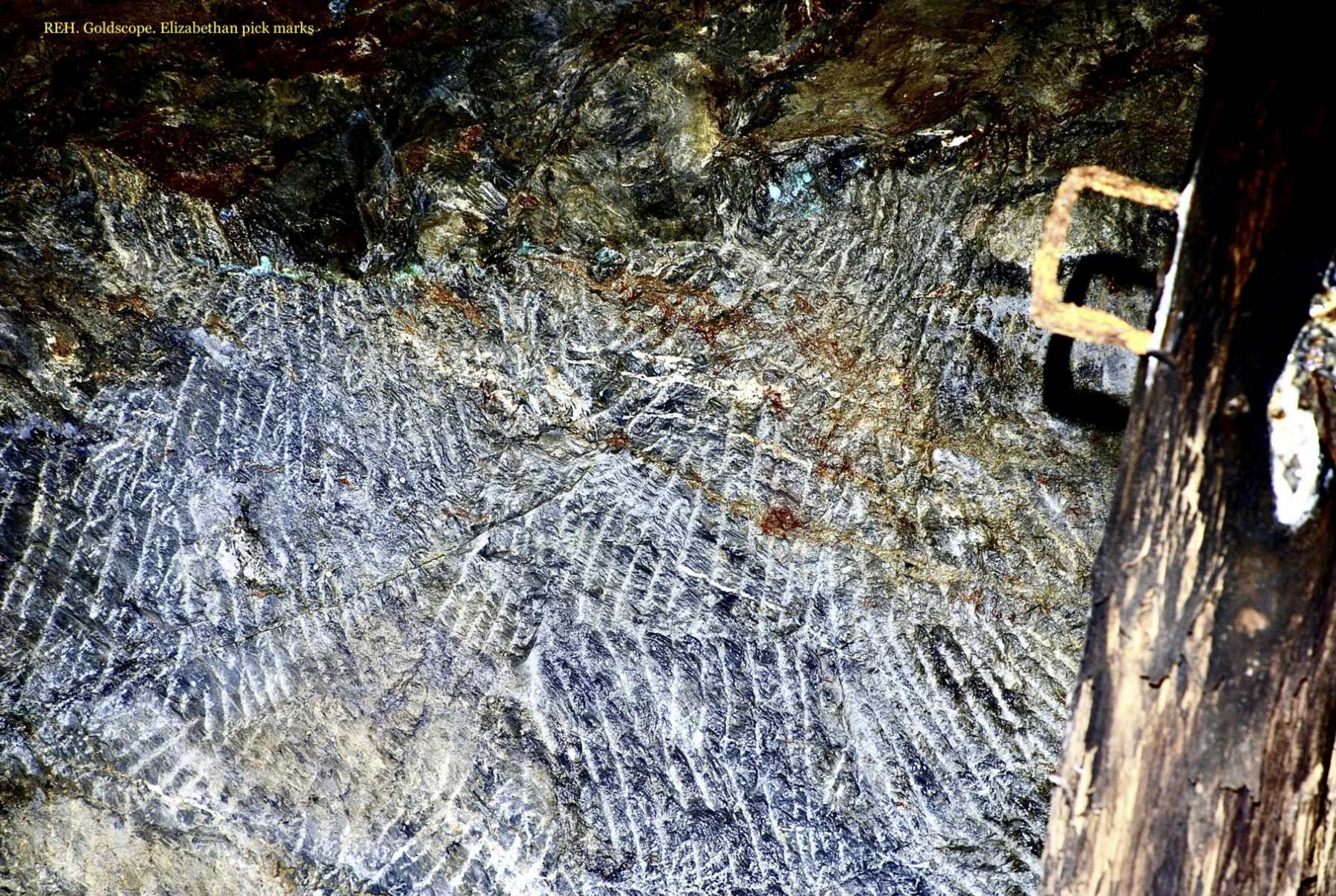 Probably Elizabethan miners pick marks Goldscope Photo Richard Hewer